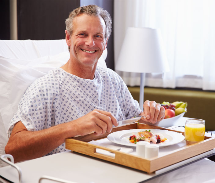 Man enjoying meal